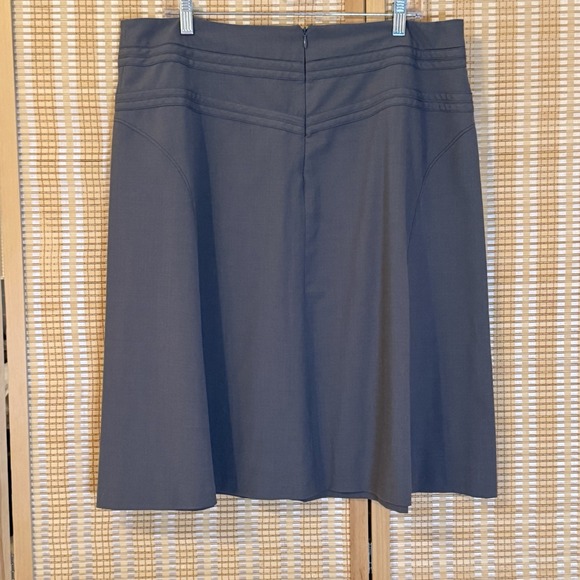 JL Studio Womens 18W Skirt A Line Gray Minimalist Preppy Office Wool Blend - Picture 2 of 6